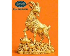 Tượng con dê dát vàng 